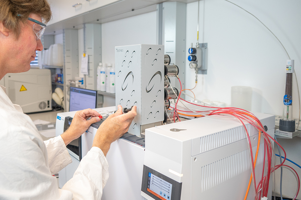 Messung von Gaszusammensetzungen mithilfe eines Gaschromatographen 