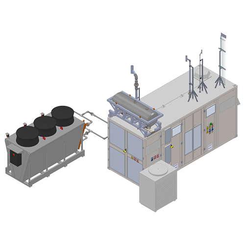 Elektrolyseur HGAS1SP der Fa. ITM Power, Grundbaustein des Versuchsaufbaus