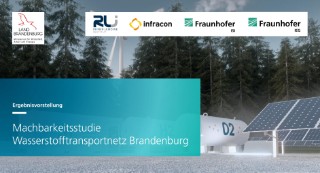 Cover der Präsentation der Ergebnisvorstellung der Machbarkeitsstudie zum »Auf- und Ausbau eines leistungsfähigen Wasserstofftransportnetzes«
