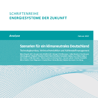 Titelseite der Stellungnahme »Szenarien für ein klimaneutrales Deutschland. Technologieumbau, Verbrauchsreduktion und Kohlenstoffmanagement«. 