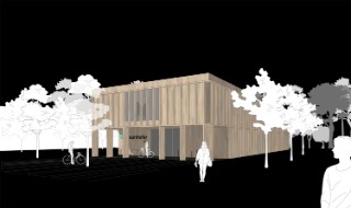 Der geplante nachhaltige Holzbau wird Arbeitsplatz von bis 25 Forschenden am Zittauer Standort des Fraunhofer IEG. 