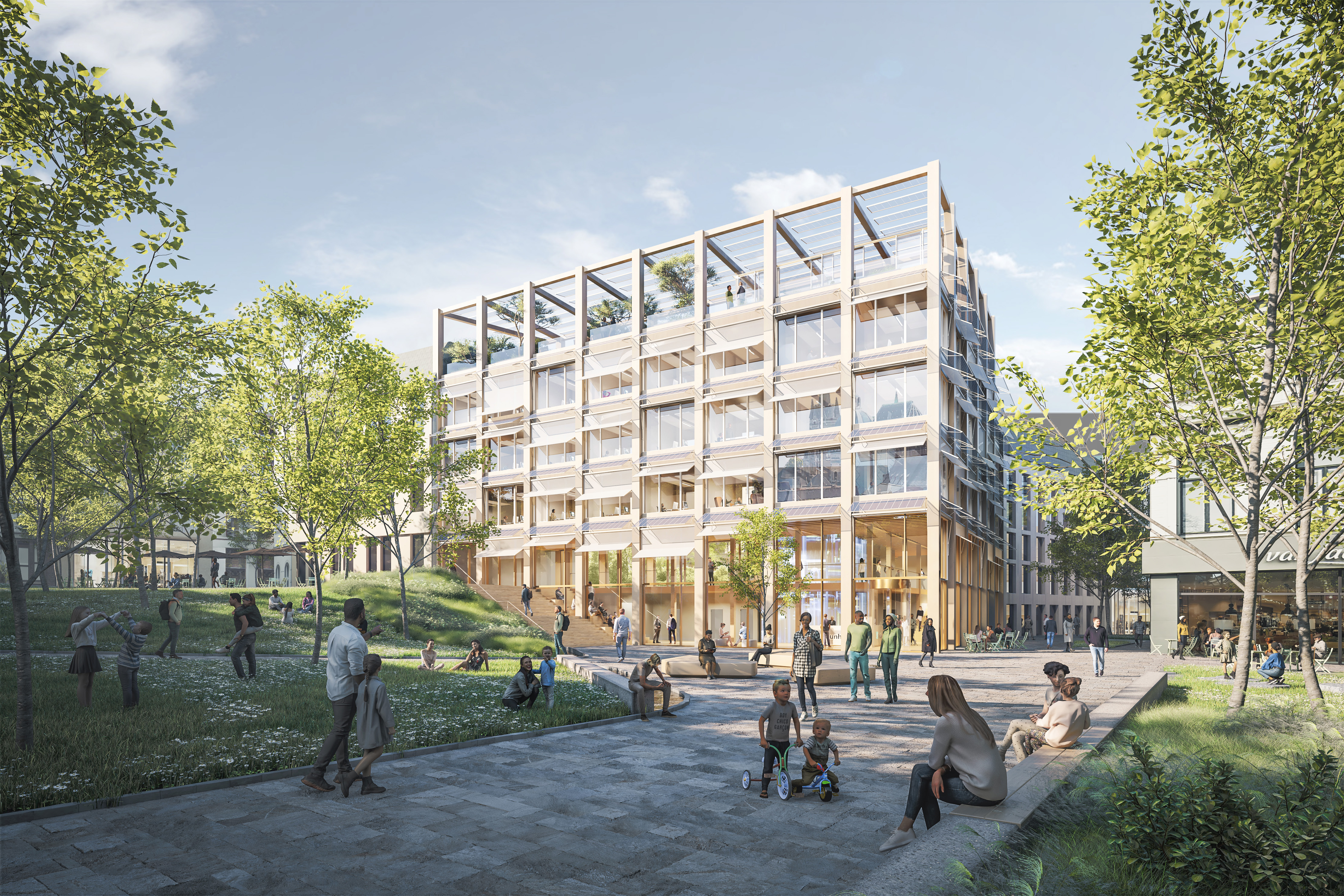 An Rande des neu entstehenden Platzes am Büchel plant Fraunhofer IEG seinen Institutsneubau, an dem Themen Geothermie und Wärmeversorgung geforscht wird. An Rande des neu entstehenden Platzes am Büchel plant Fraunhofer IEG seinen Institutsneubau, an dem Themen Geothermie und Wärmeversorgung geforscht wird.