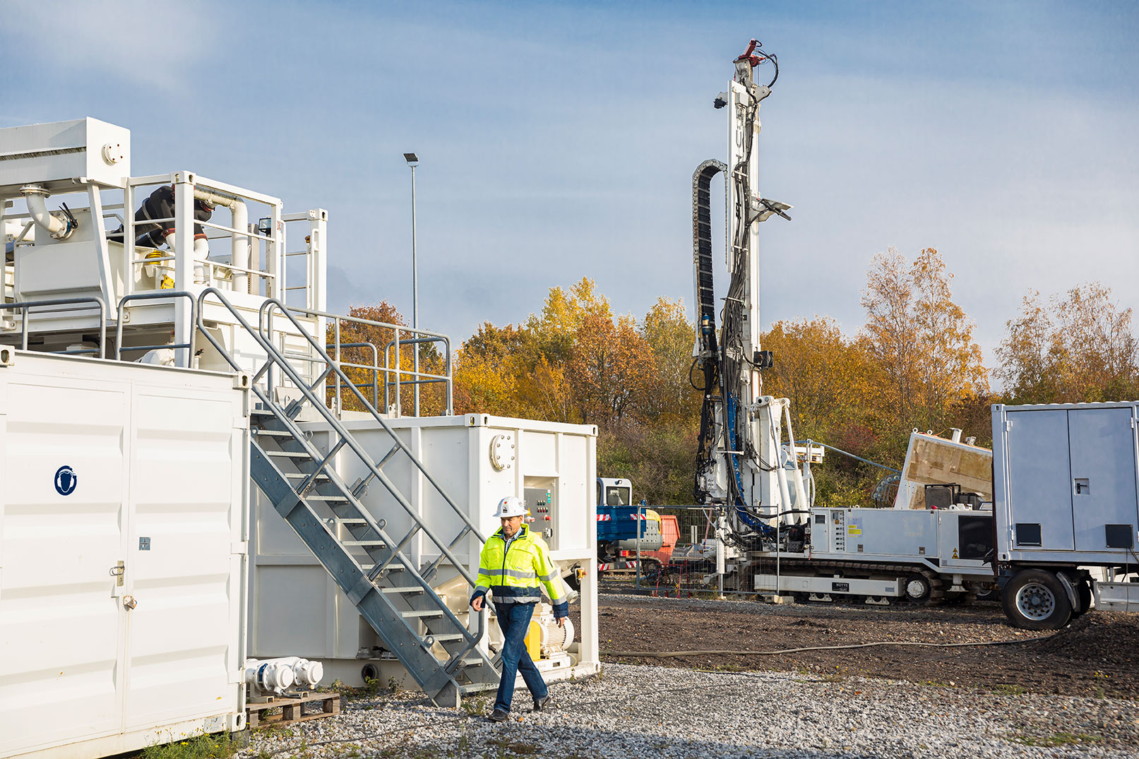 mobile Bohranlage am Fraunhofer IEG zur Entwicklung von Bohrwerkzeugen